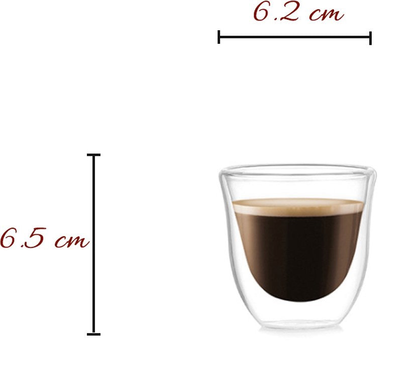 Premium doppelwandige Espressogläser - 70 ml