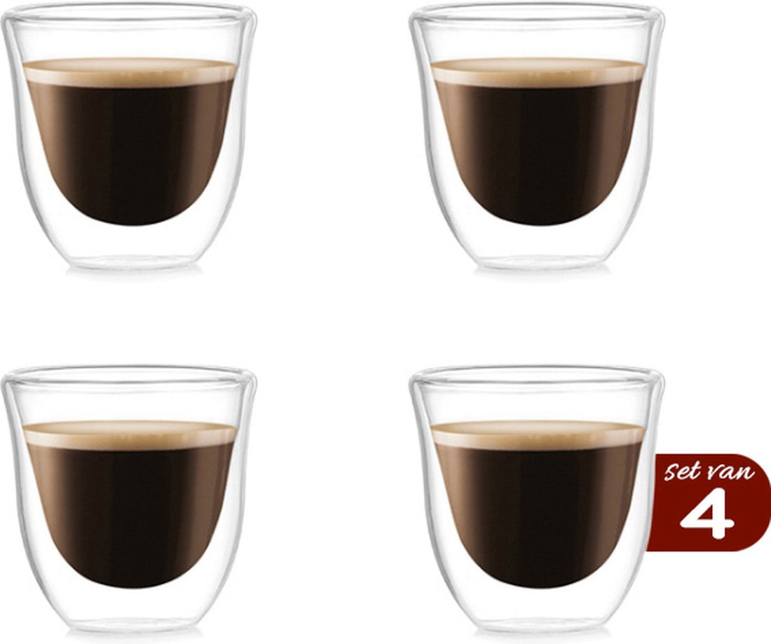 Premium doppelwandige Espressogläser - 70 ml