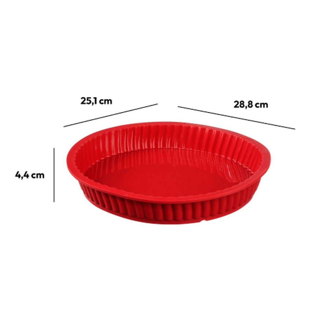 Silikonkuchenform rot Ø 24CM - Quicheform - Butterkuchenform