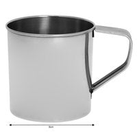 Kinghoff 1482 - 4 x Stainless steel cups - stainless steel - 9 cm - Four pieces - ideal for mountain hiking