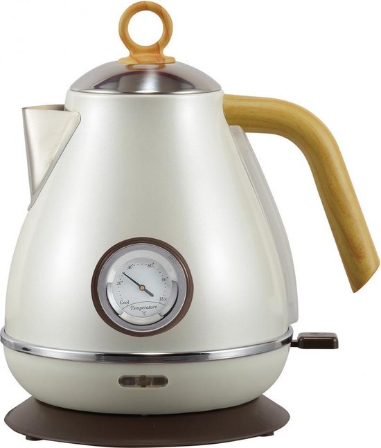 Kassel retro waterkoker 1,7 liter RVS met thermometer – 4 kleuren – foto 4