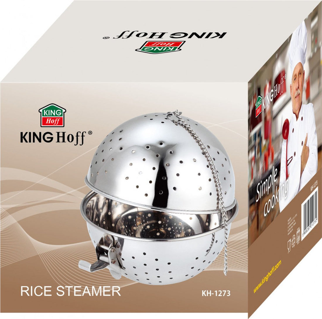 Kinghoff - Infuseur à thé en forme de boule pour cuiseur à riz - Acier