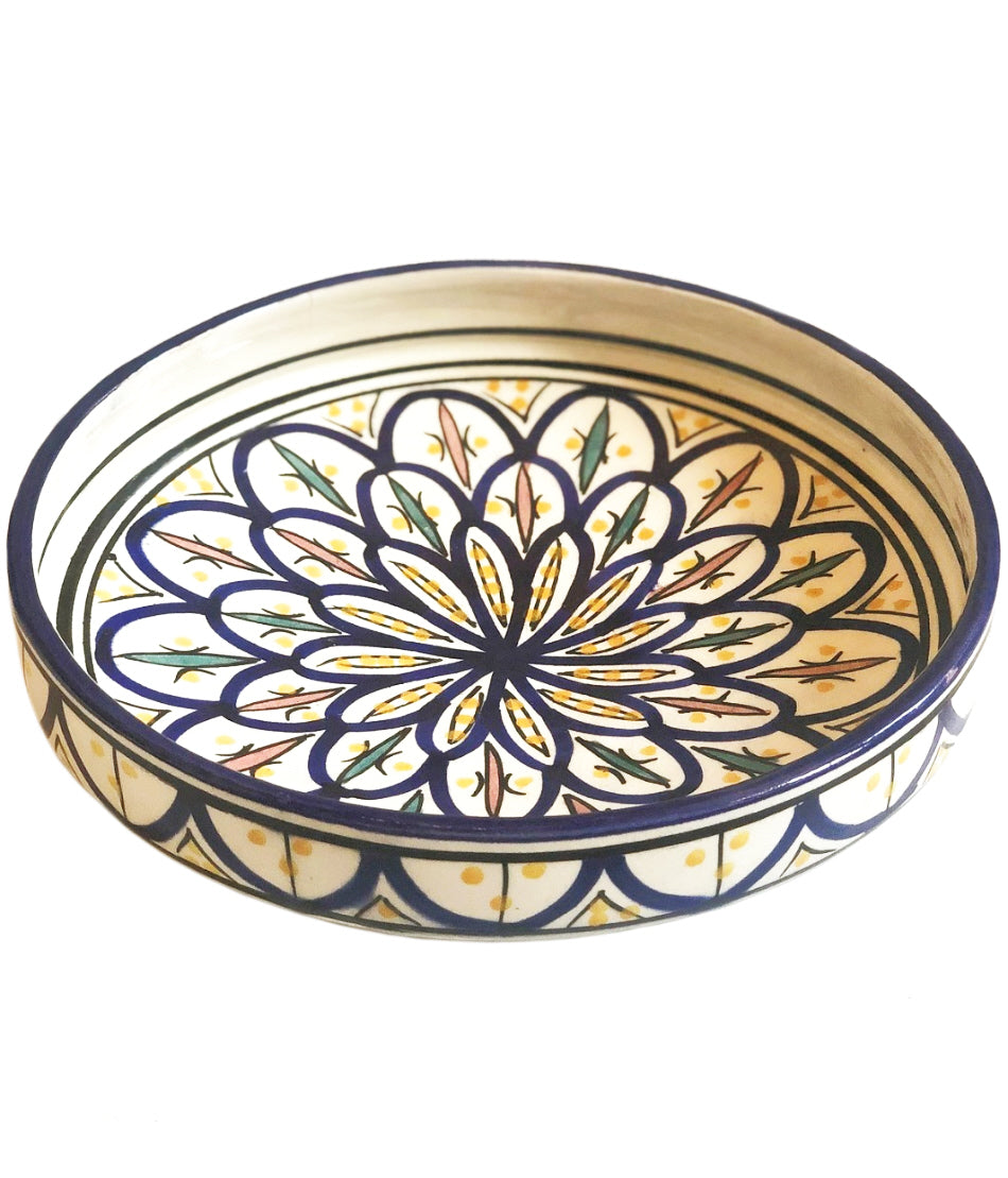 Moroccan ceramic round bowl Ø26