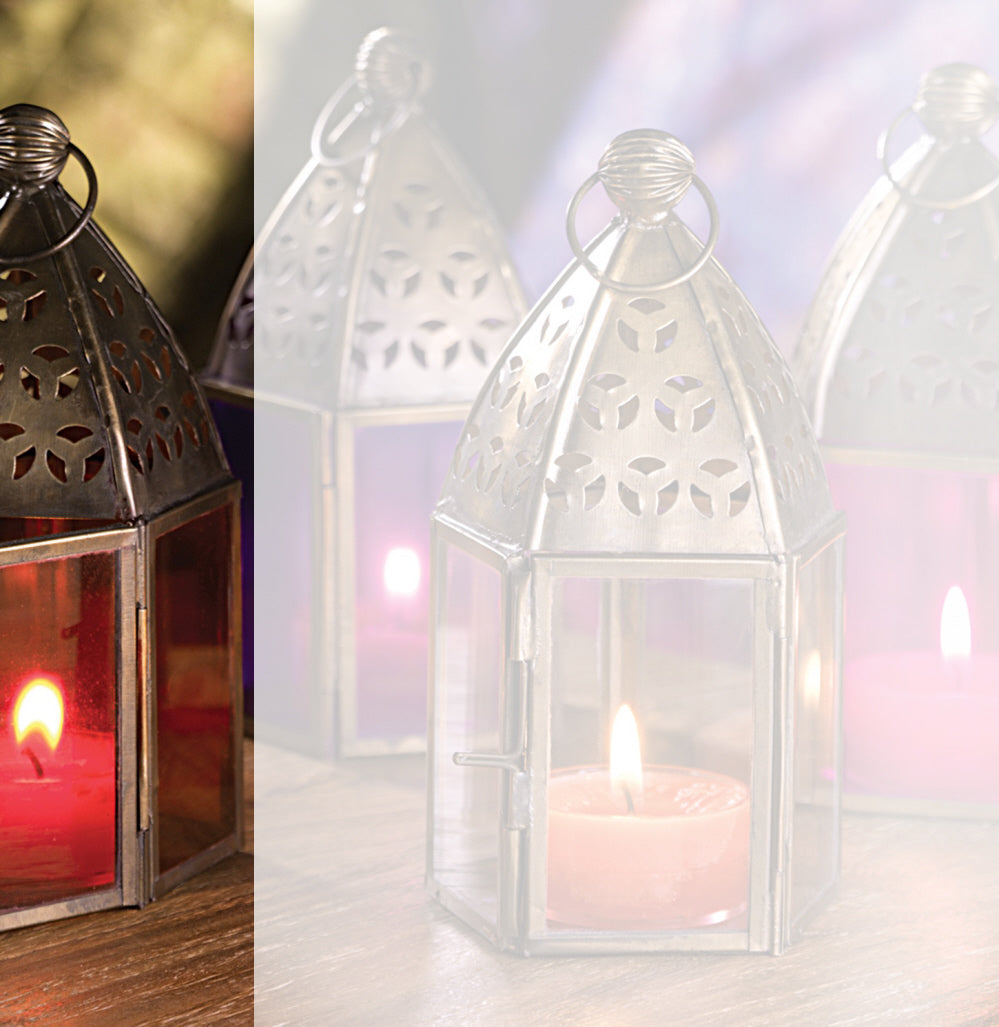 Mini lanterne en verre style marocain