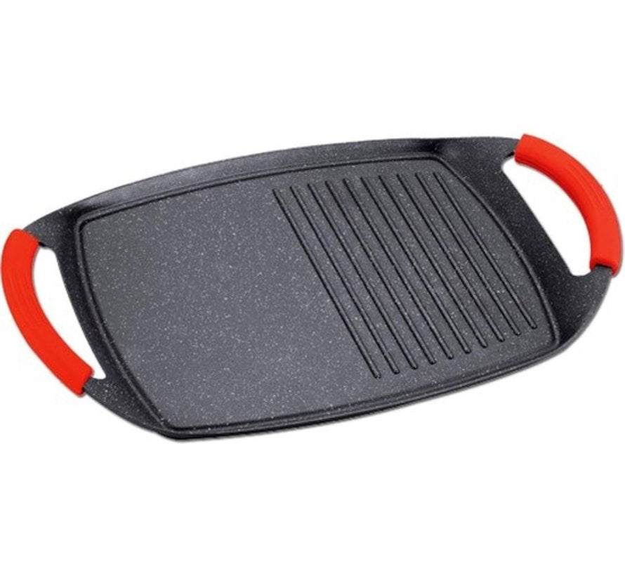 Royalty Line - Grill Plate - Marble Coating - With Ribs