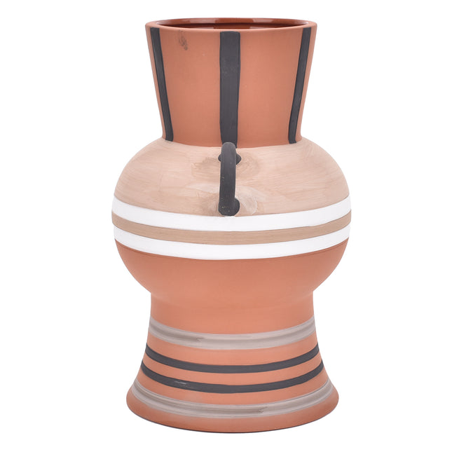 Rustic Ceramic Vase with 2 Handles