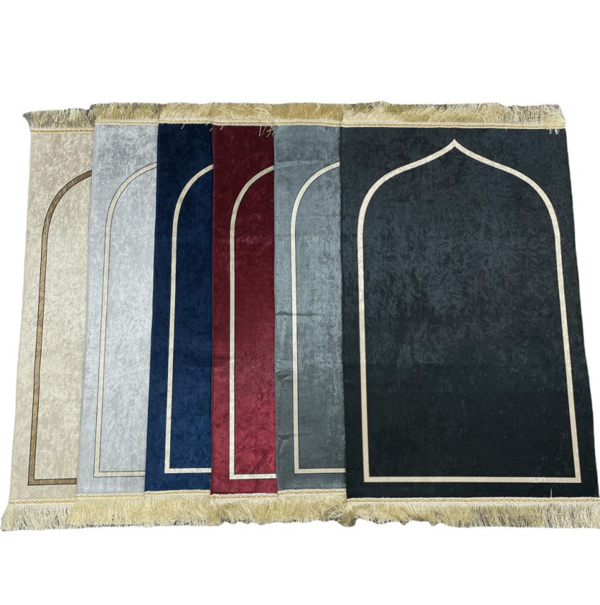 Velours gebedskleed met motief – zachte sajada met antislip, 70 x 110 cm – foto 9