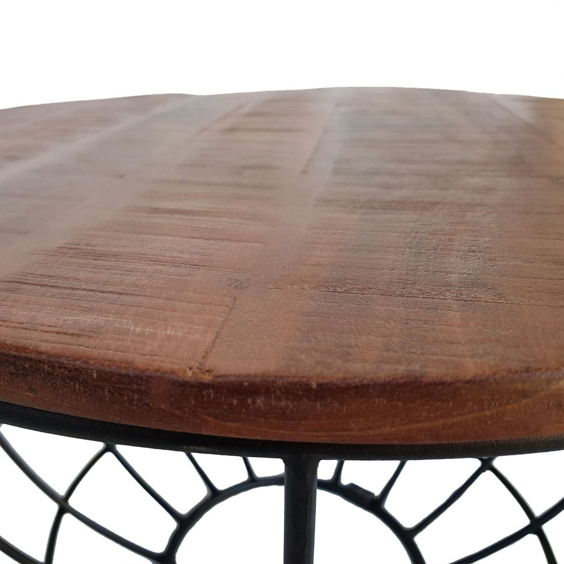 Round Coffee Table | ø 55 cm | Industrial - Metal - Black / Dark Brown