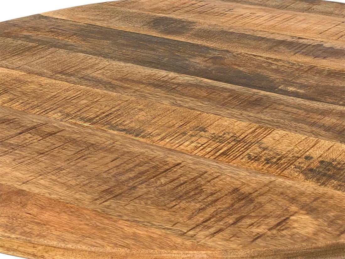 Ronde salontafel industrieel – metaal, ø 55 cm, zwart/donkerbruin – foto 5