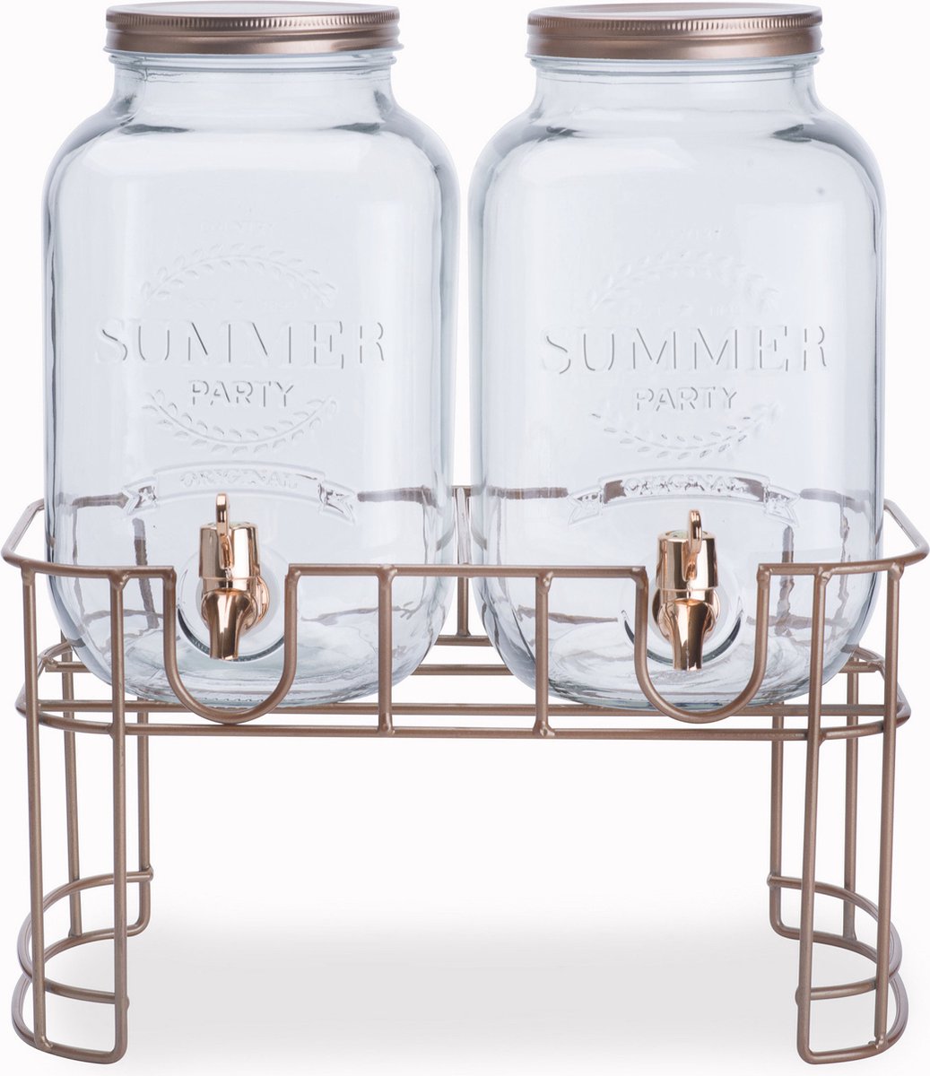 Cosy&Trendy Juice dispenser set on stand - 2x 3.5 litres