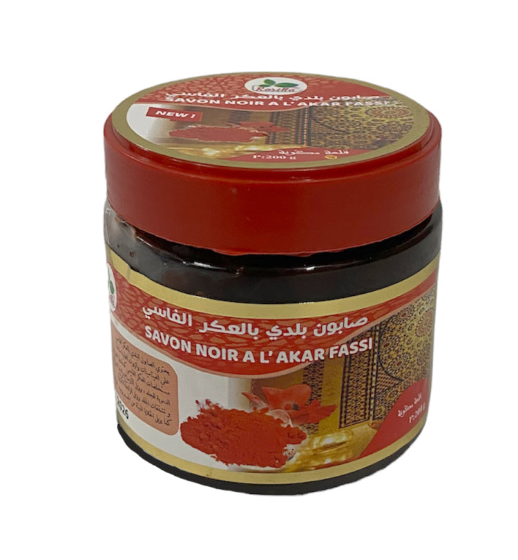 Savon Beldi Noir à la Rose, aker fassi