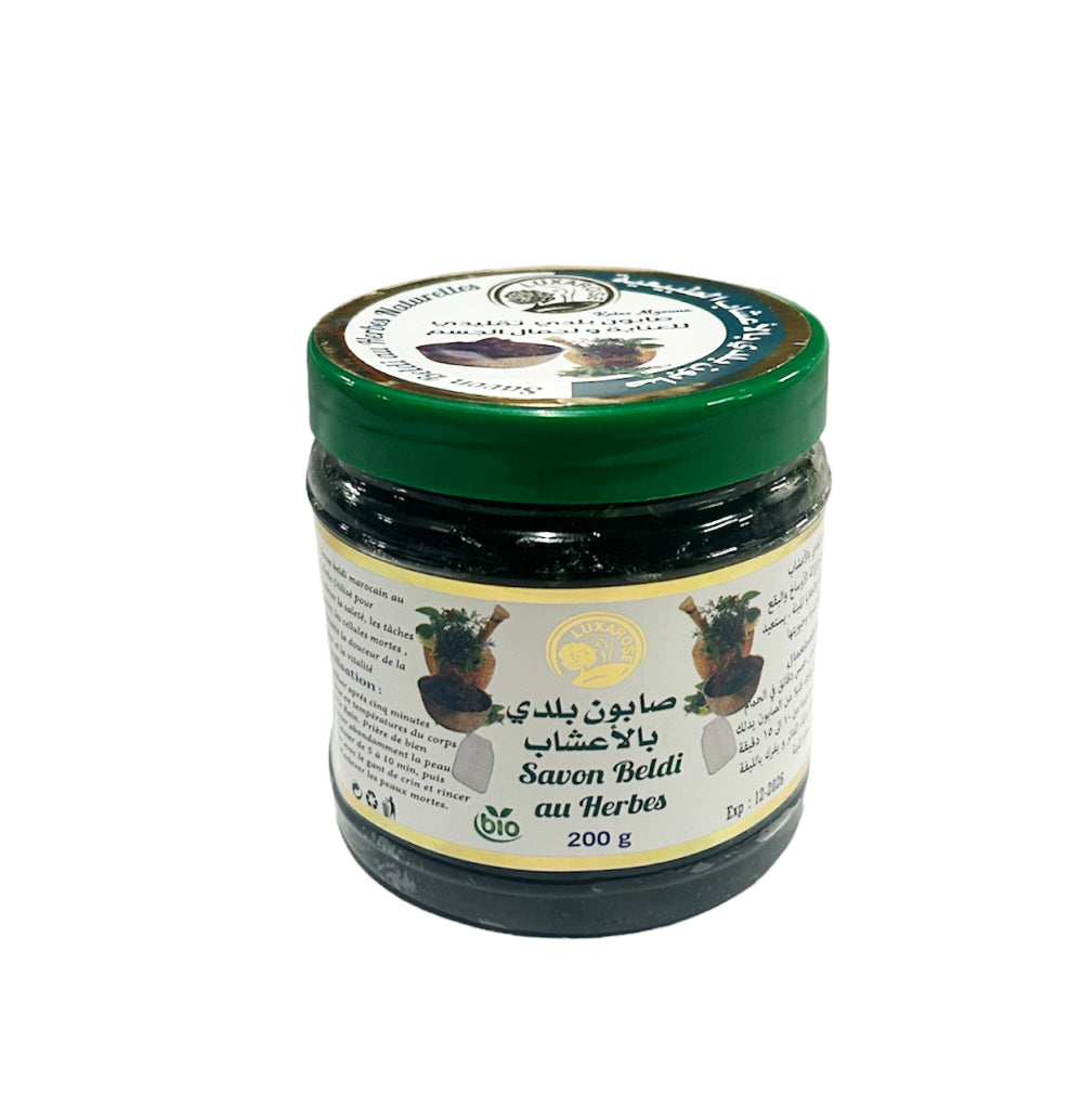 Savon noir Beldi marocain aux herbes 200g