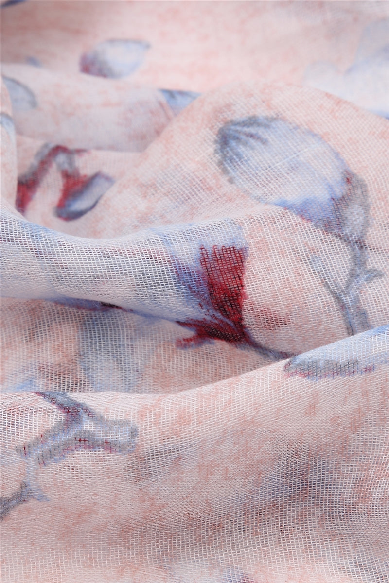 Flower print sjaal