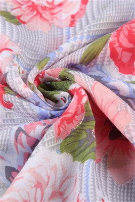 Glitzer-Blumen-Schal