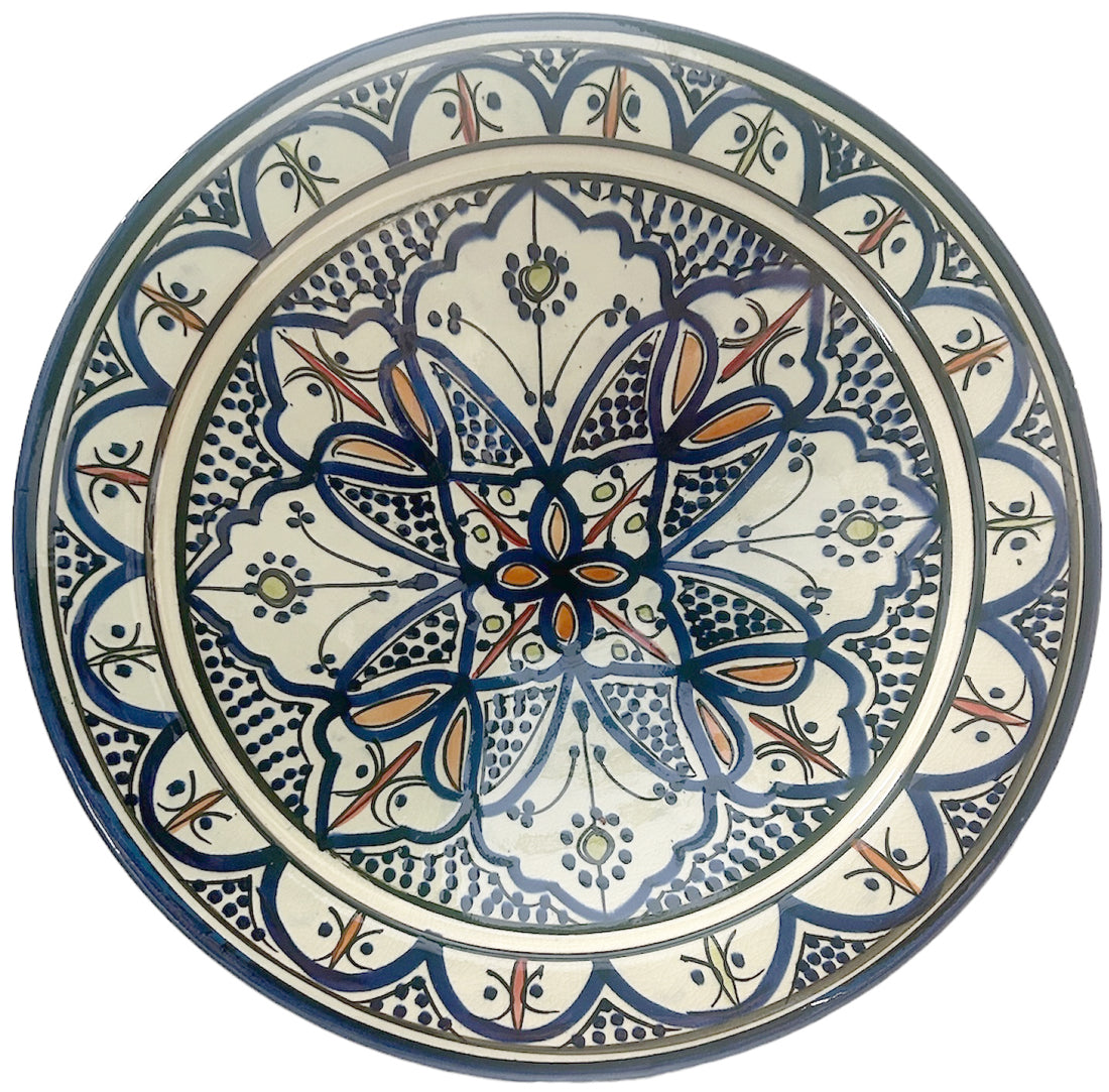 Plat en faïence marocain 35 cm