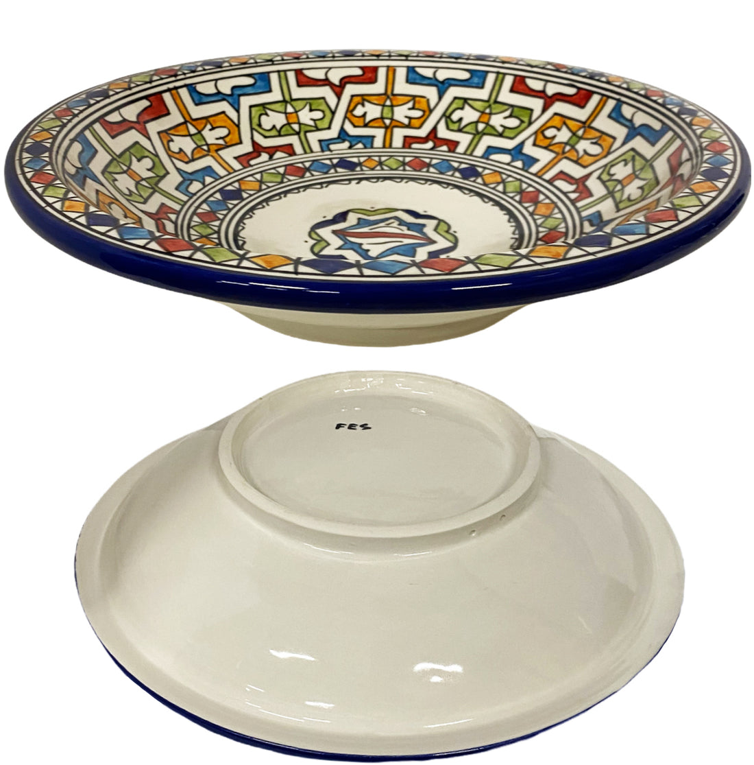 Plat marocain en céramique de Fès Ø35