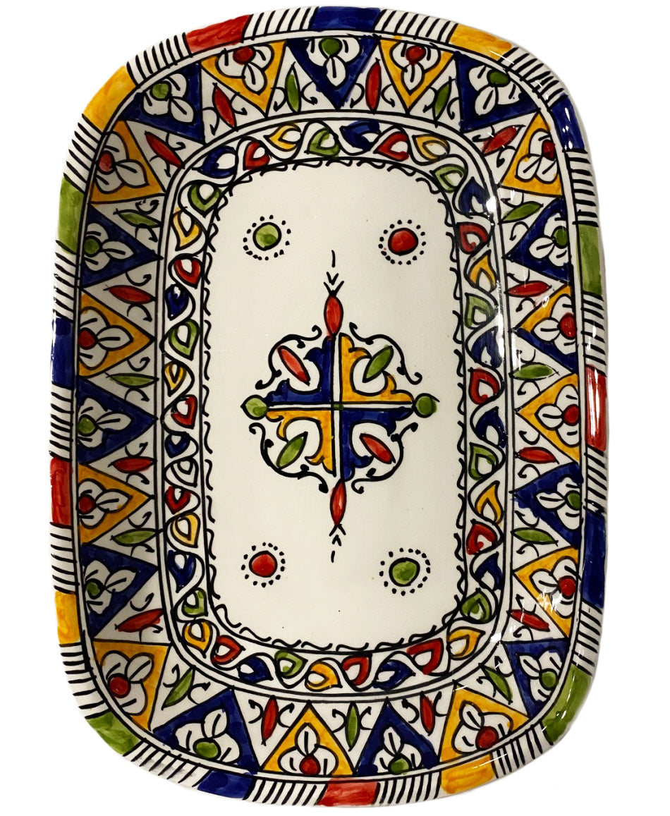 Plat marocain multicolore