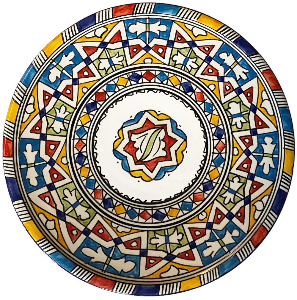 Moroccan Ceramic Bowl Fes 35 cm