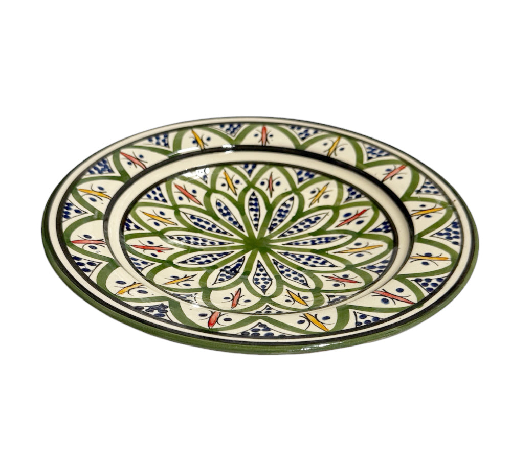 Earthenware bowl green-white Ø 25