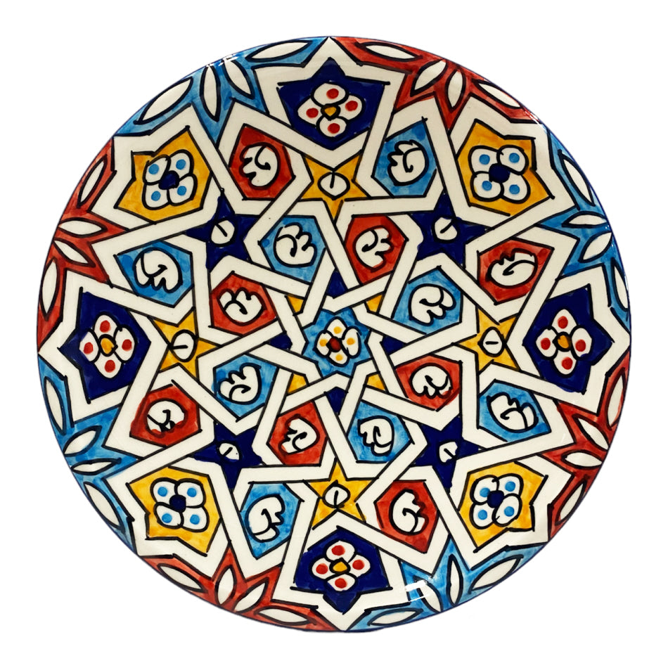 assiette marocaine colorée Fes Ø 25