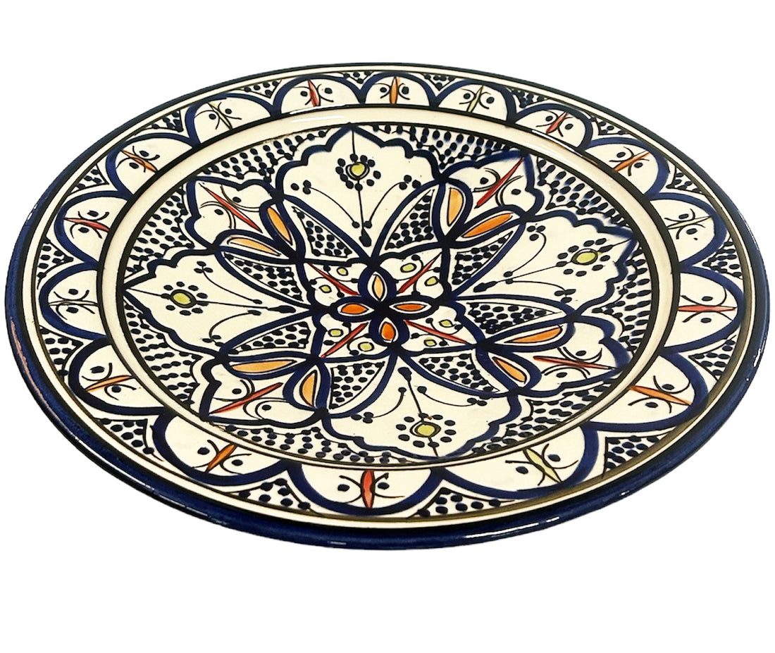 Plat en faïence marocain 35 cm