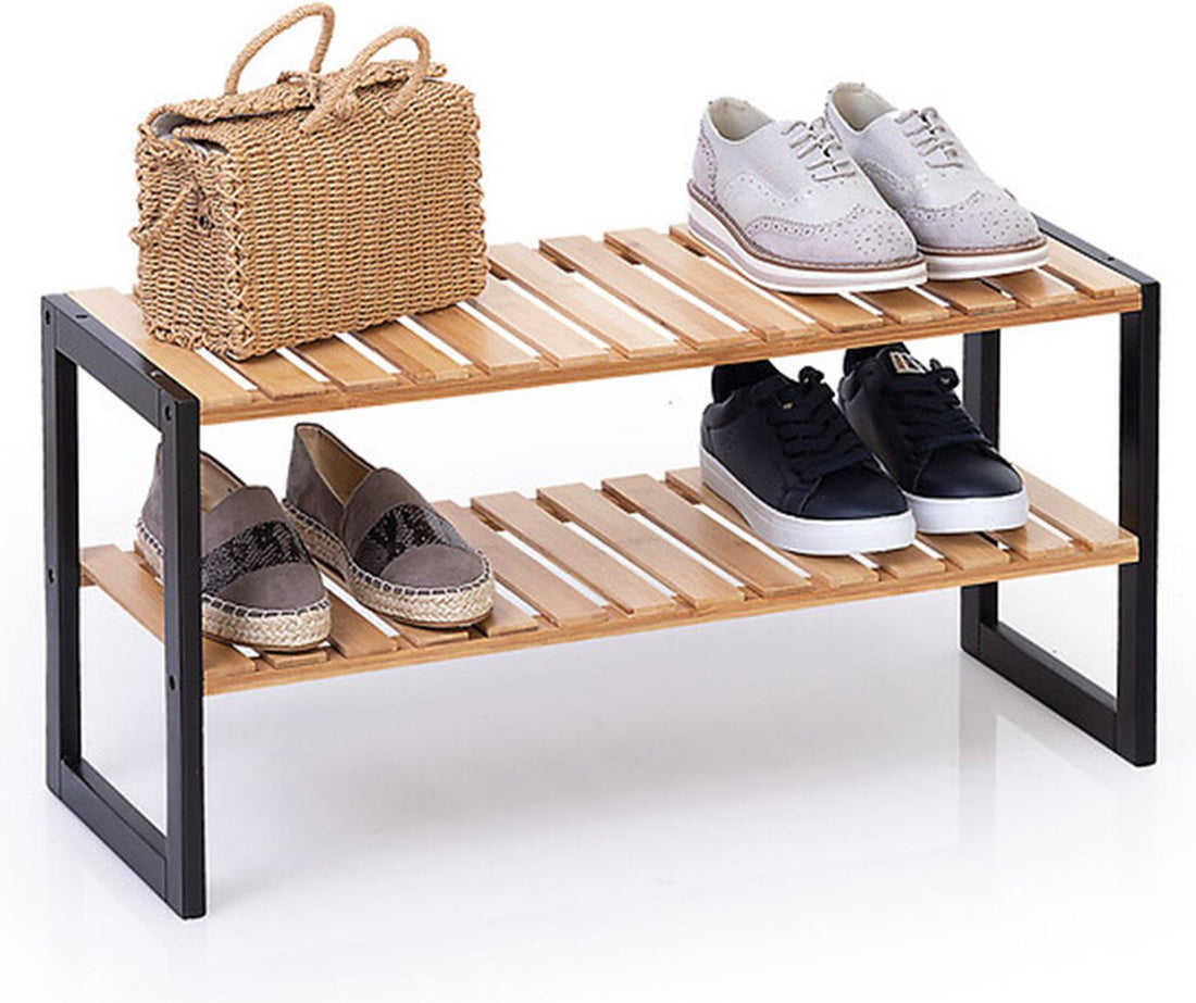 Five® Wooden Shoe Rack stackable - 167879 - Stackable & Durable