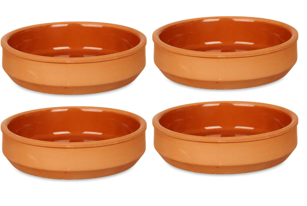 4er-Set Tapas- / Crème-brûlée-Schälchen Terrakotta / braun 16 cm