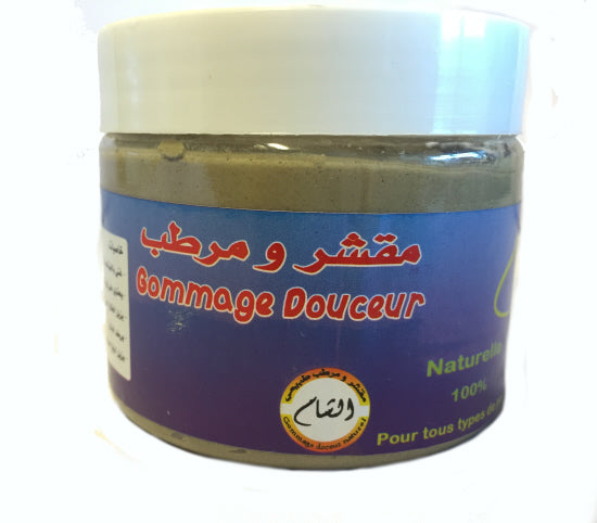 Scented body scrub with Ghassoul