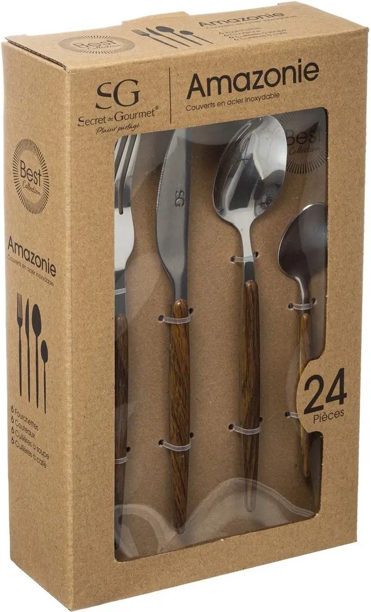 Secret de Gourmet Ménagère Amazonie - 24 pièces - Acier inoxydable/plastique