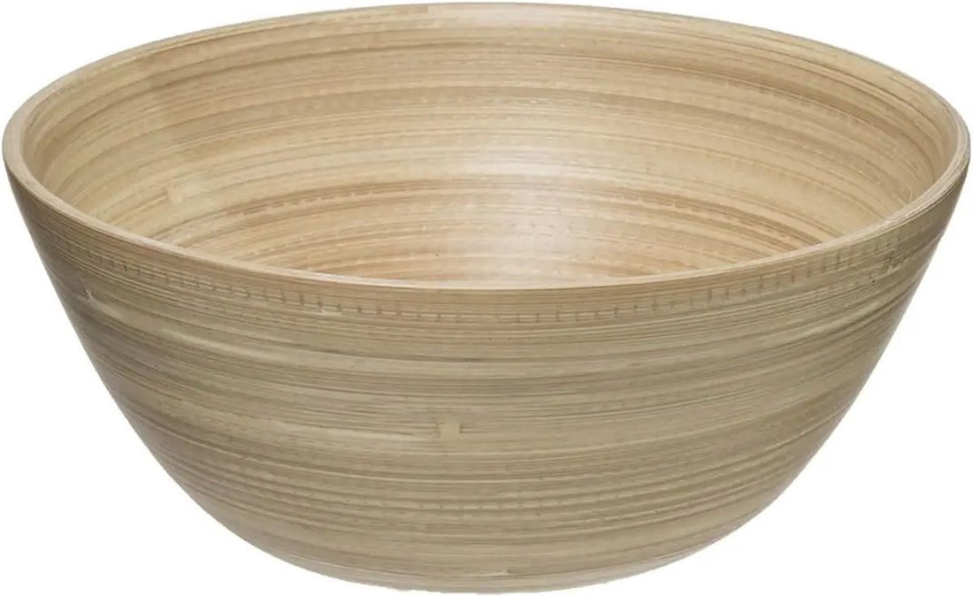 Salatschüssel/Servierschalen - Bambus - Beige - D25 cm