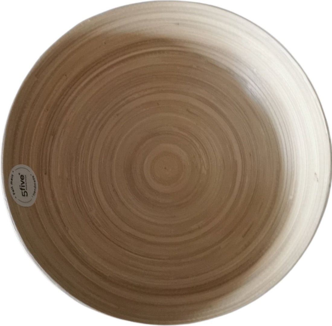 Salatschüssel/Servierschalen - Bambus - Beige - D25 cm