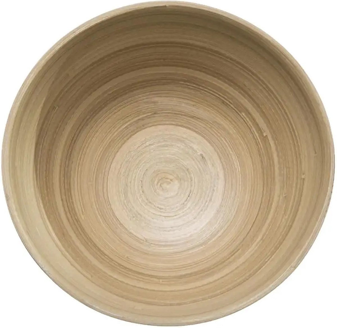 Salatschüssel/Servierschalen - Bambus - Beige - D25 cm