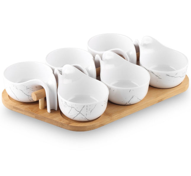 Servierbrett-Schälchen-Set aus Melamin-Schalen