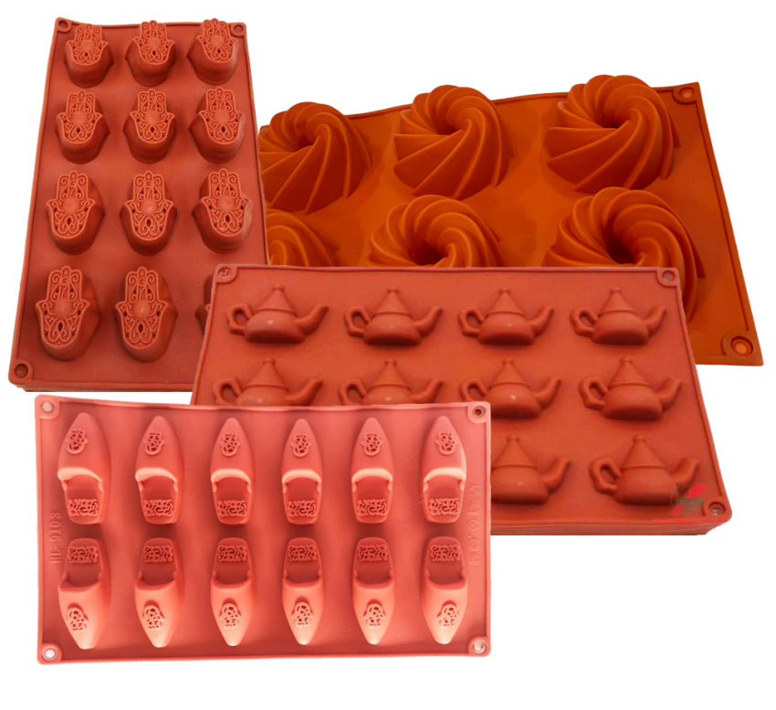 Voordeel set Silicone Non-Stick bakvormen 4 stk.