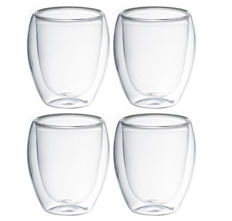 Tasses à espresso à double paroi – 80 ML – Lot de 4