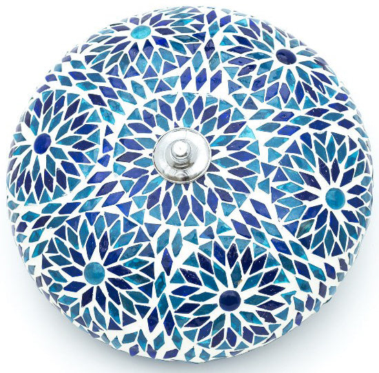 Orientalische Deckenlampe Mosaik blau 24 cm