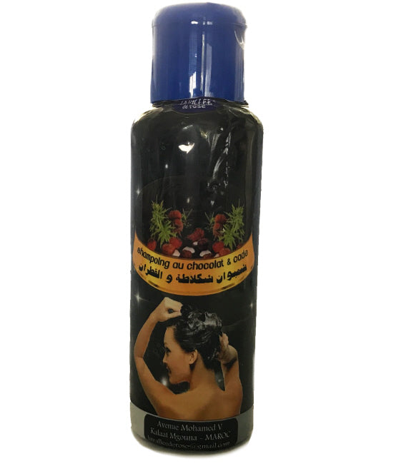 Shampoo with chocolate and tar