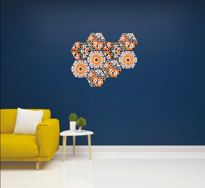 Carreaux décoratifs en plastique imitation mosaïque RYAD2