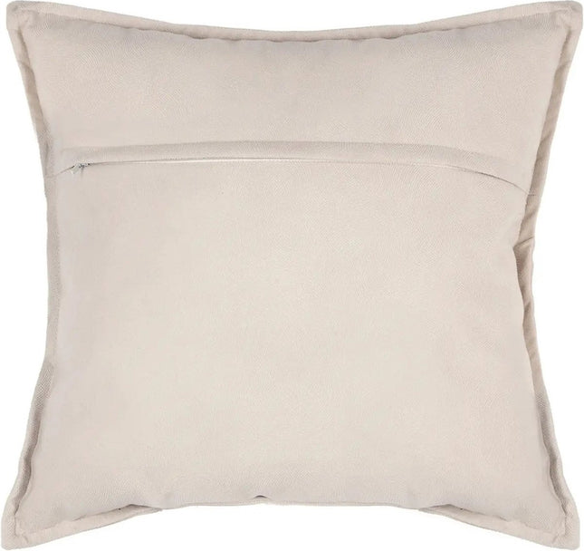 Atmosphera Bank / sierkussens huiskamer Sophia - 55 x 55 cm - Ivoor wit - polyester - met rits