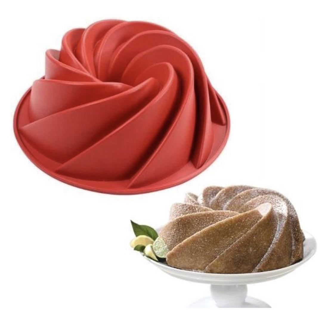 Silicone Bundt Cake Pan - Cake Mold Ø26 cm - Round