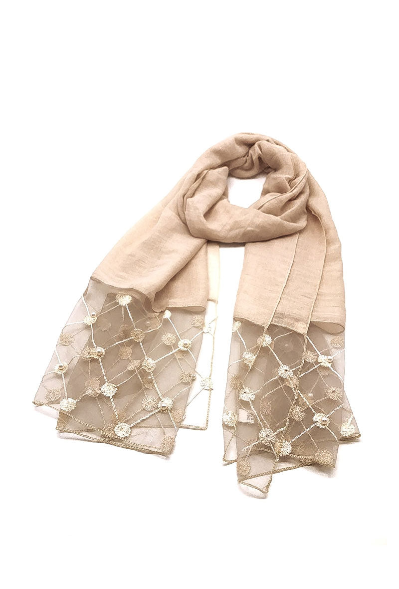 Foulard motif perles
