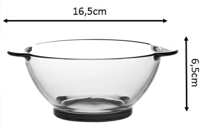 Glassuppenschalen mit Henkeln - 3er-Set