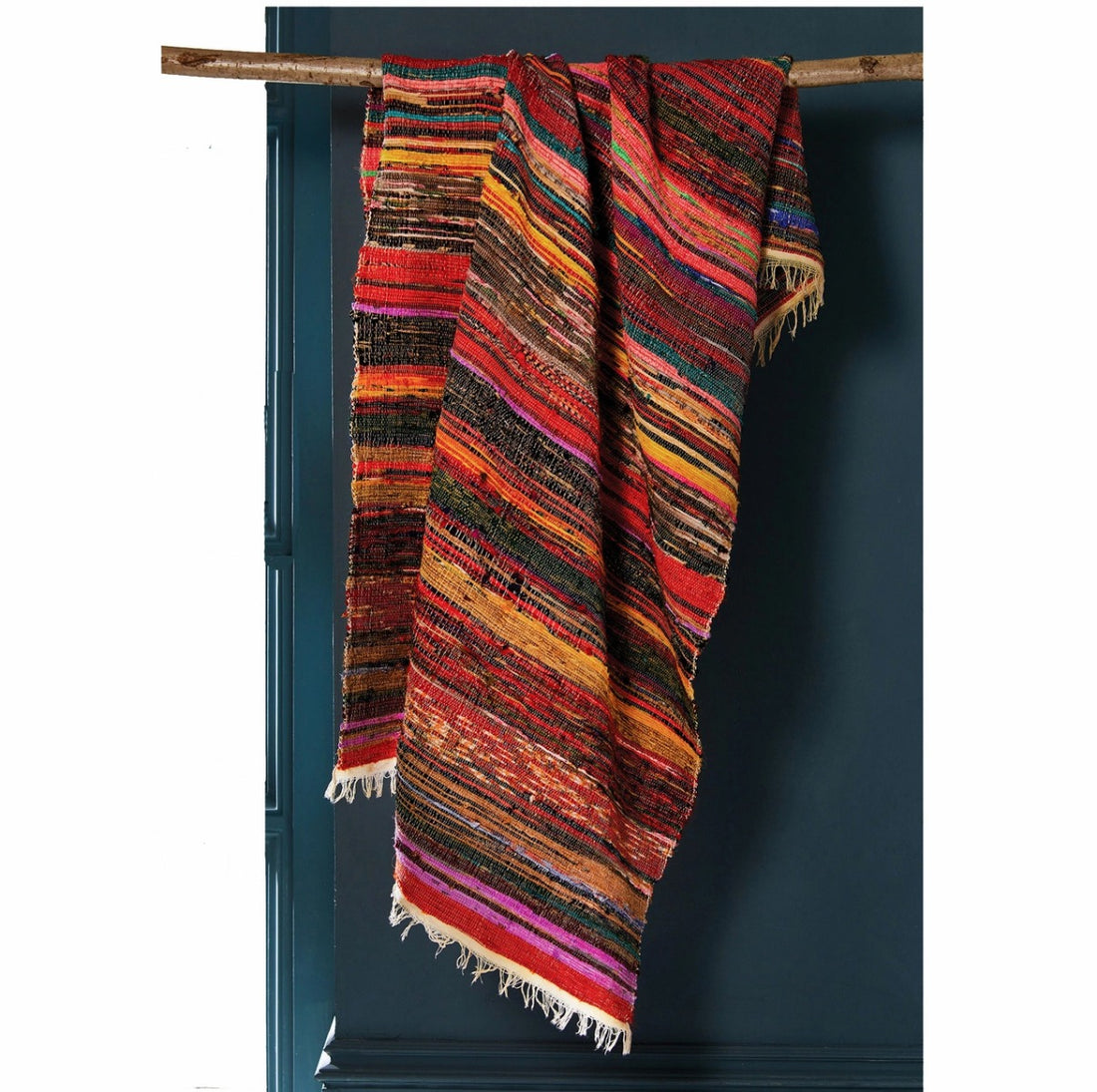 Weiches Plaid aus recycelten Saris