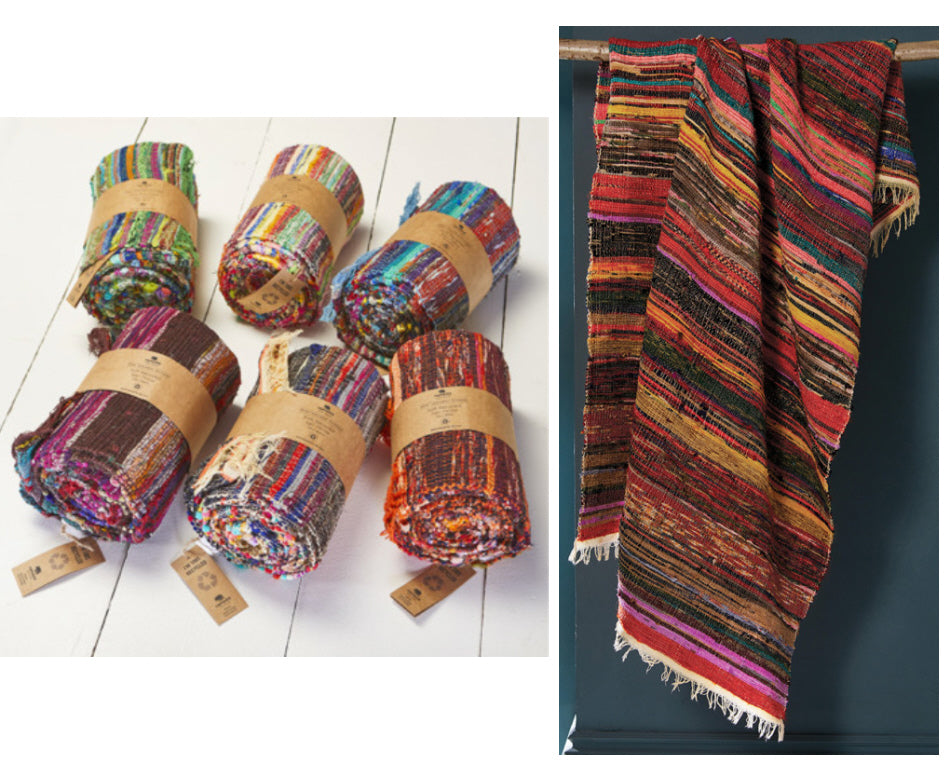 Weiches Plaid aus recycelten Saris