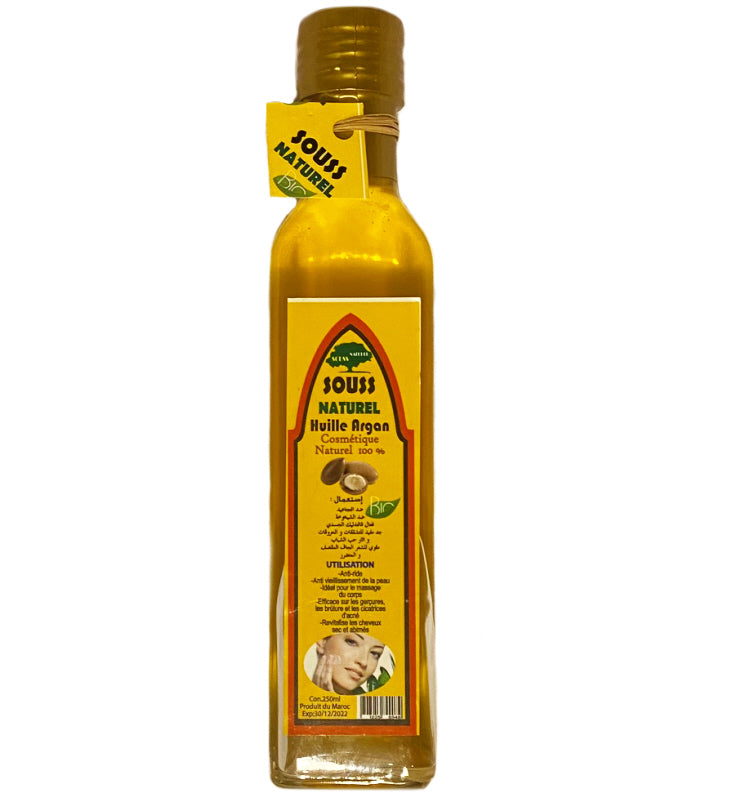 Souss Naturel Huile d'Argan - 100% Pure & Biologique 250 ML