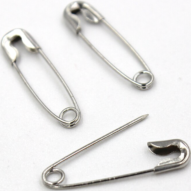 Mini veiligheidsspelden voor je hoofddoek – set van 25, zilver of zwart – foto 2
