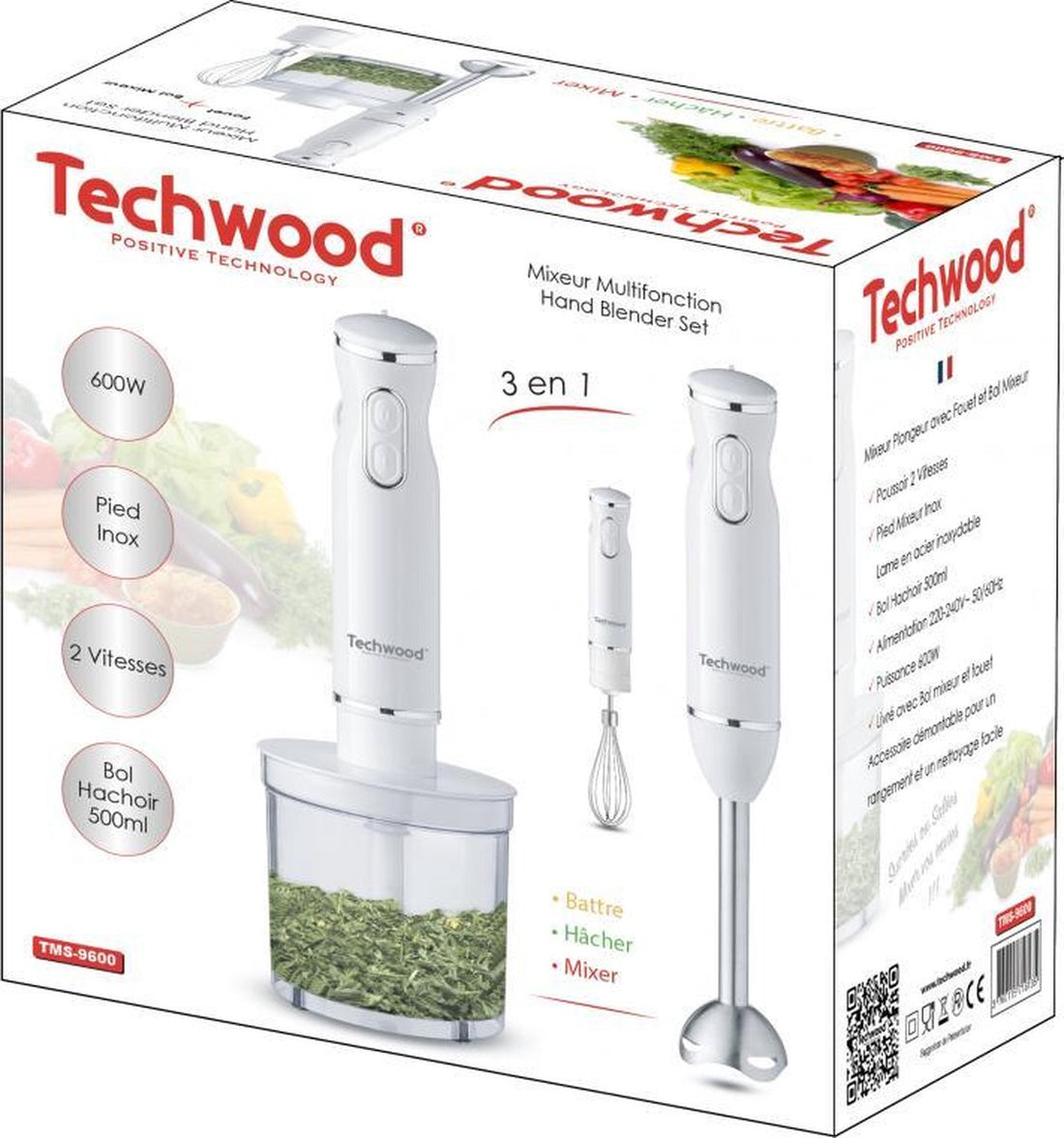 Techwood - Hand blender set - 3-in-1
