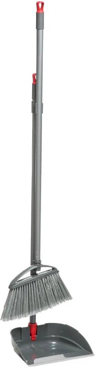 Kehrgarnitur mit langem Stiel grau 91 cm