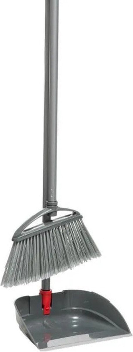 Kehrgarnitur mit langem Stiel grau 91 cm