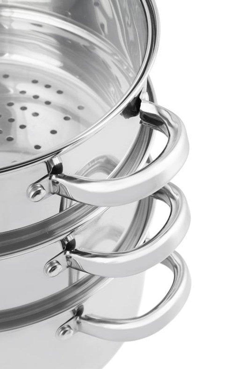 Edënbërg - Dampfgarer-Set - Ø 20 cm - 4-teilig - 9-lagiger Boden